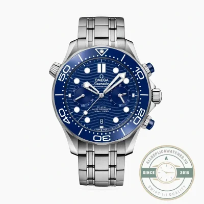 Blue 44mm Omega Seamaster Diver 300M Chronograph superclone, reference 210.30.44.51.03.001