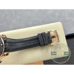 Integrated rubber strap and deployant clasp fitted to the Omega Seamaster super clone chronograph
