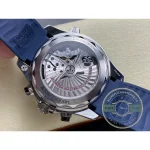 Polished case edges against the ceramic bezel material, super clone Omega Diver 300M chronograph