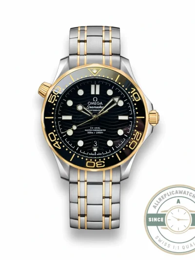 Superclone Omega Seamaster Gold Bezel 210.20.42.20.01.002 - Budget Luxury Replica Watch