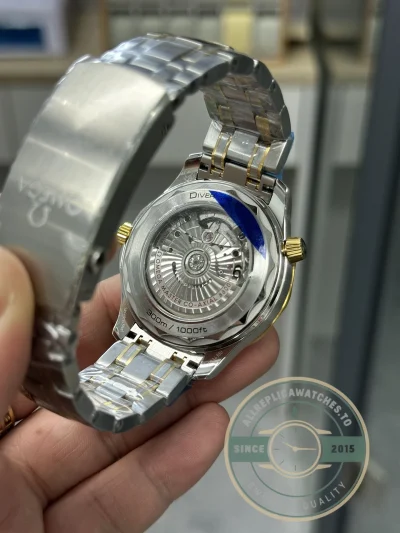 Superclone Omega Seamaster Gold Bezel 210.20.42.20.01.002 - 1:1 Swiss Replica Watch