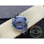 Unidirectional ceramic bezel with liquidmetal number fill on this Omega Planet Ocean clone