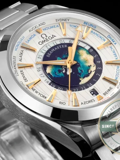 Superclone Omega Speedmaster World Time 220.10.43.22.03.001 - 1:1 Swiss Replica Watch
