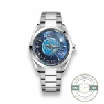 Superclone Omega Seamaster Aqua Terra Worldtimer ref 220.10.43.22.03.001, 43mm steel, blue dial