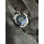 Deep blue lacquered dial with teak-deck pattern, Omega Aqua Terra Worldtimer superclone