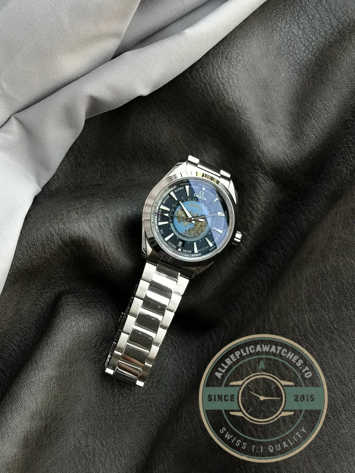 Superclone Omega Speedmaster World Time 220.10.43.22.03.001 - Luxury Replica Watch