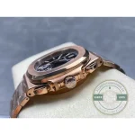 Superclone Nautilus 5980/1R-001 Patek Philippe Flyback chronograph, Date. 40.5 mm, Rose gold - Swiss Movement Replica Watch