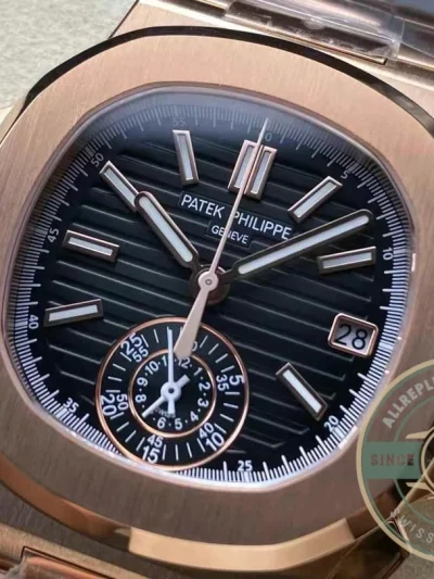 Superclone Nautilus 5980/1R-001 Patek Philippe Flyback chronograph, Date. 40.5 mm, Rose gold - Premium Super Clone Watch