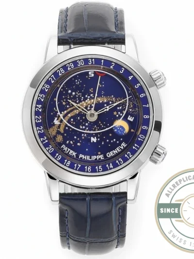 Superclone Patek Philippe Celestial, Moon age 44 mm, Platinum, 6102P-001 - Top-Tier Swiss Replica Watch