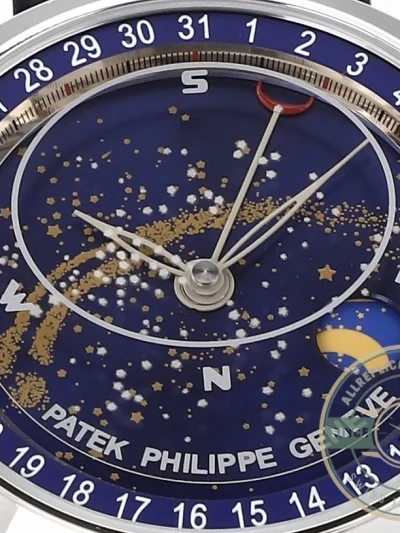 Superclone Patek Philippe Celestial, Moon age 44 mm, Platinum, 6102P-001 - Luxury Replica Watch