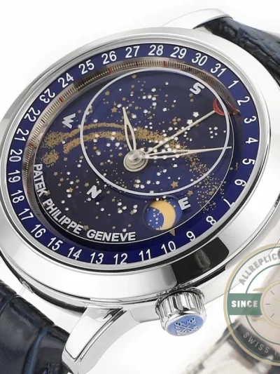 Superclone Patek Philippe Celestial, Moon age 44 mm, Platinum, 6102P-001 - Premium Super Clone Watch