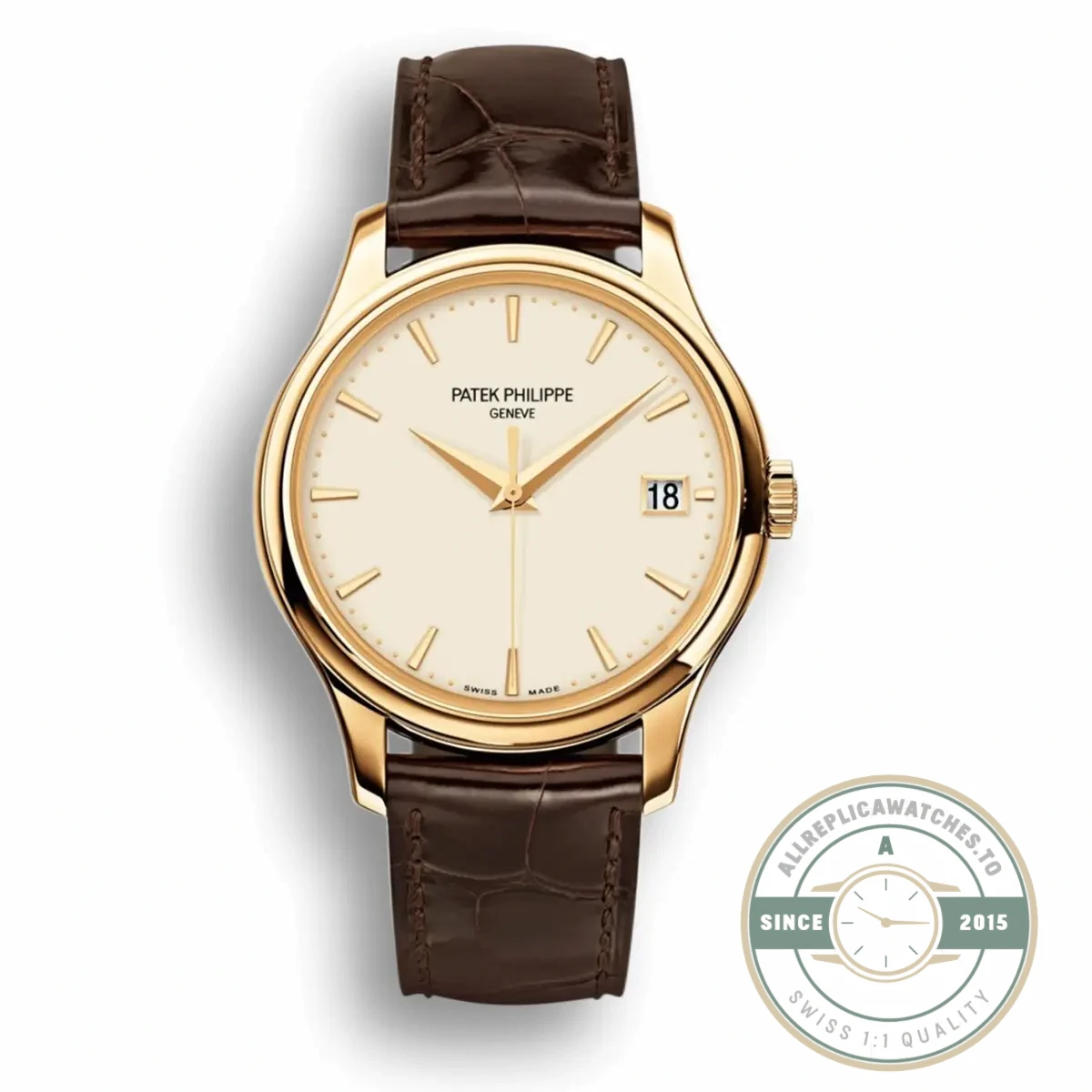 Superclone Patek Philippe DATE, SWEEP SECONDS. 39 mm, Yellow gold, 5227G-001 - Luxury Replica Watch