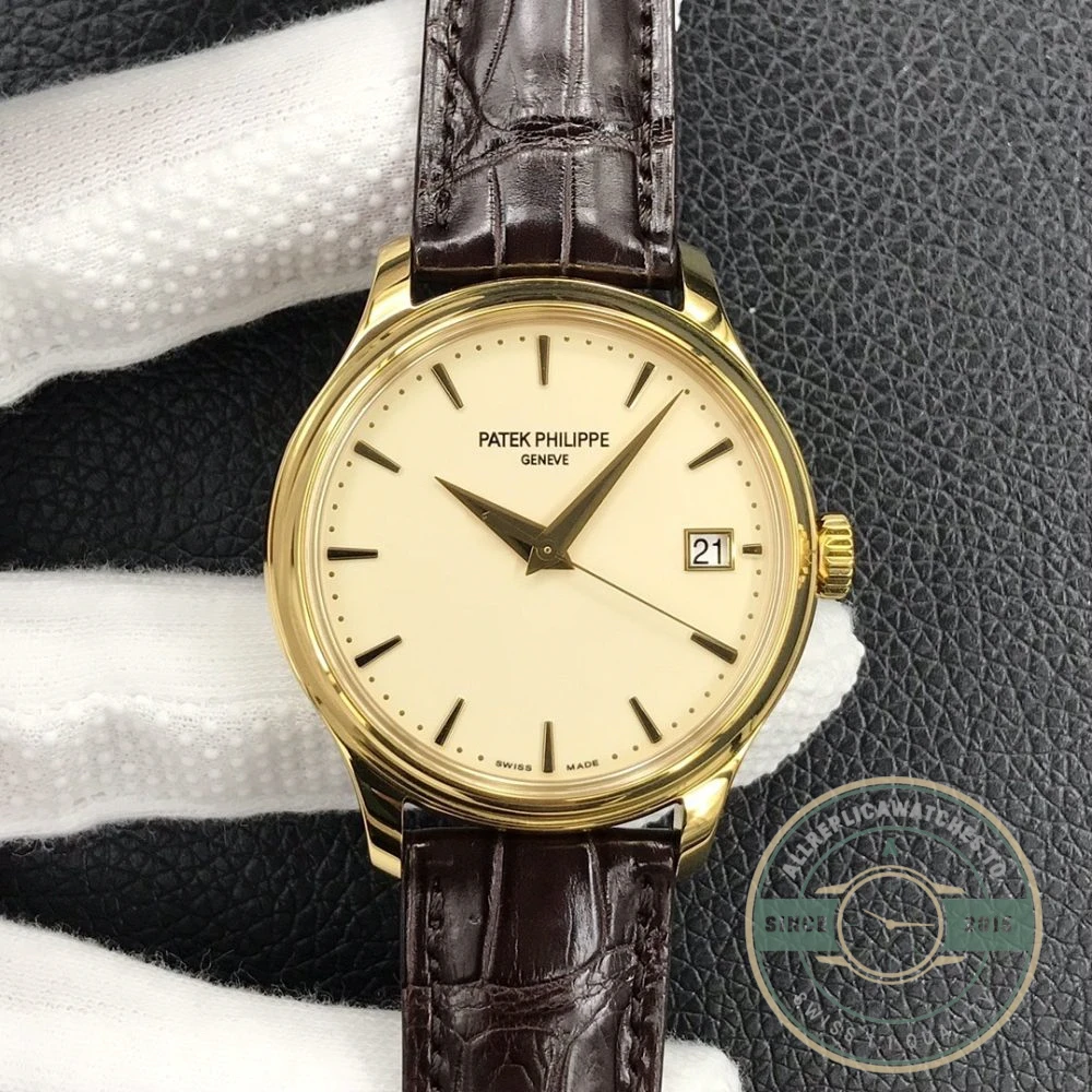 Superclone Patek Philippe DATE, SWEEP SECONDS. 39 mm, Yellow gold, 5227G-001 - Top-Tier Swiss Replica Watch