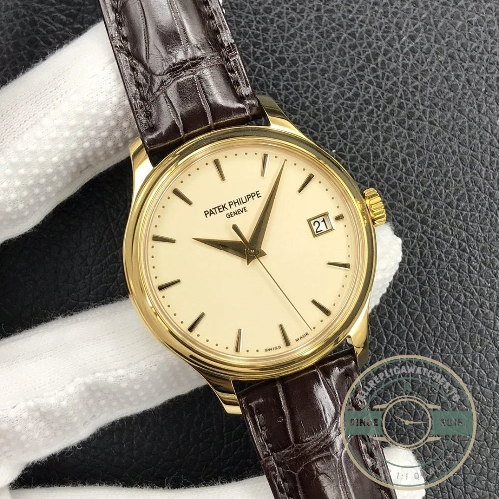Superclone Patek Philippe DATE, SWEEP SECONDS. 39 mm, Yellow gold, 5227G-001 - Budget Luxury Replica Watch