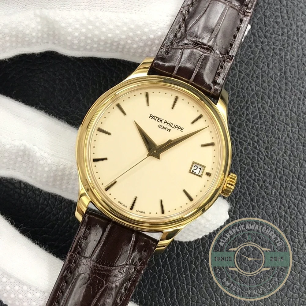 Superclone Patek Philippe DATE, SWEEP SECONDS. 39 mm, Yellow gold, 5227G-001 - High-Grade Replica Watch