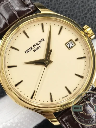 Superclone Patek Philippe DATE, SWEEP SECONDS. 39 mm, Yellow gold, 5227G-001 - High-Grade Replica Watch