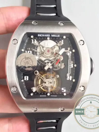 Superclone Richard Mille 001 Tourbillon Black Dial - Premium Super Clone Watch