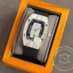 Superclone Richard Mille 007-1 Diamond Crown Black Strap - Swiss Movement Replica Watch