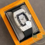Superclone Richard Mille 007-1 Diamond Crown Black Strap - Top-Tier Swiss Replica Watch