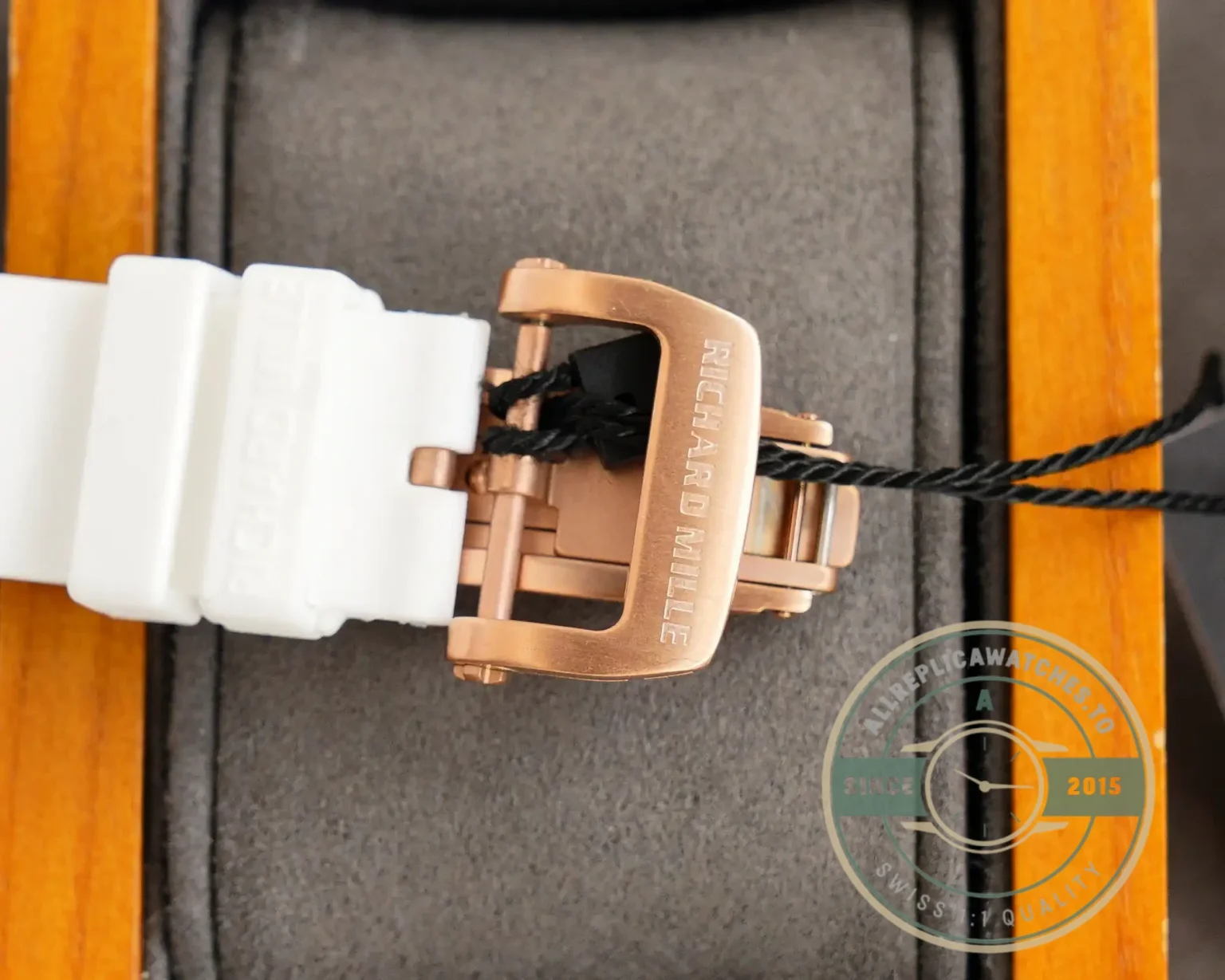 Superclone Richard Mille 007-1 Diamond Crown Rose Gold White Strap - Top-Tier Swiss Replica Watch