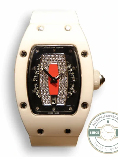Superclone Richard Mille 007-1 White Ceramic Red Lips - Swiss Movement Replica Watch