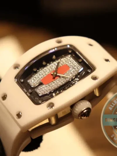 Superclone Richard Mille 007-1 White Ceramic Red Lips - Swiss-Made Clone Watch