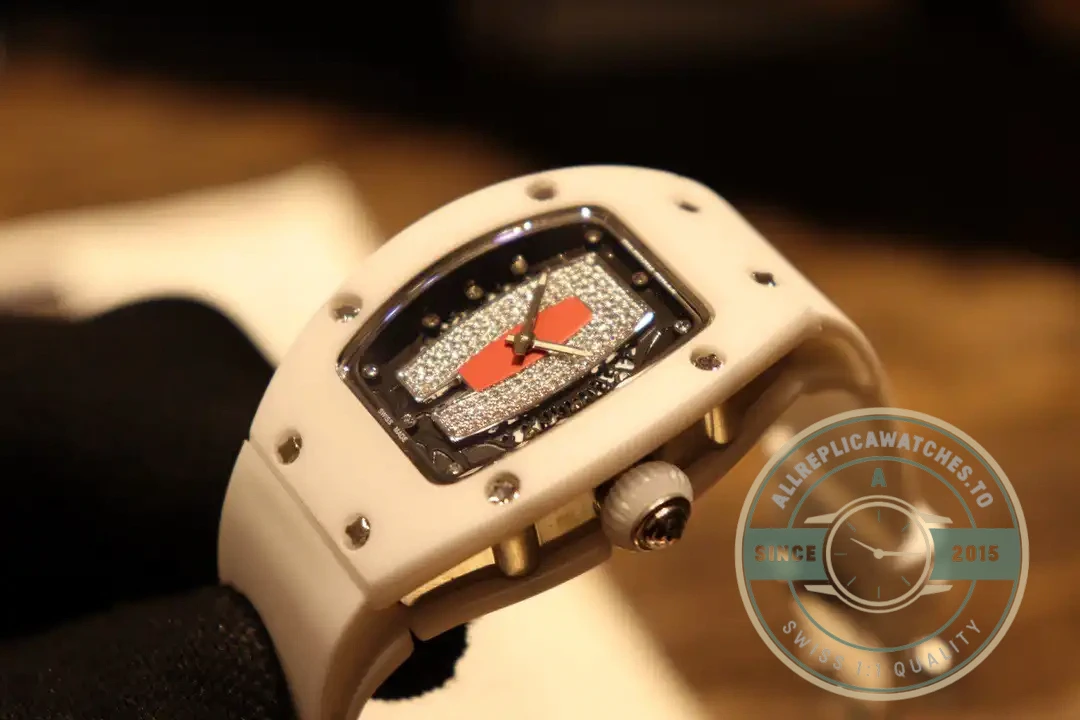 Superclone Richard Mille 007-1 White Ceramic Red Lips - Swiss-Made Clone Watch