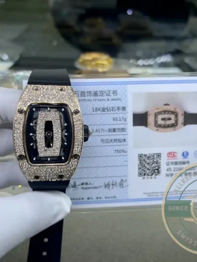 Superclone Richard Mille 007-1 Women's Style Explosive Inlay - High-Grade Replica Watch