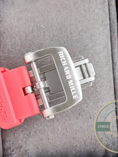 Superclone Richard Mille 010 Titanium Diamonds Pink Strap - Best Quality Replica Watch