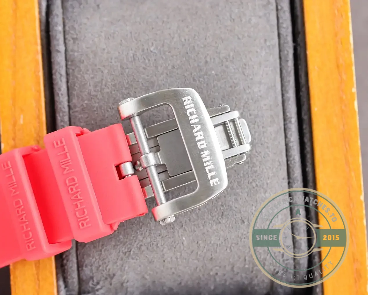 Superclone Richard Mille 010 Titanium Diamonds Pink Strap - Best Quality Replica Watch