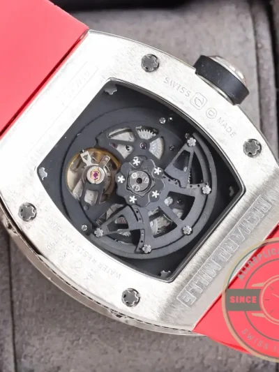 Superclone Richard Mille 010 Titanium Diamonds Pink Strap - Affordable Super Clone Watch