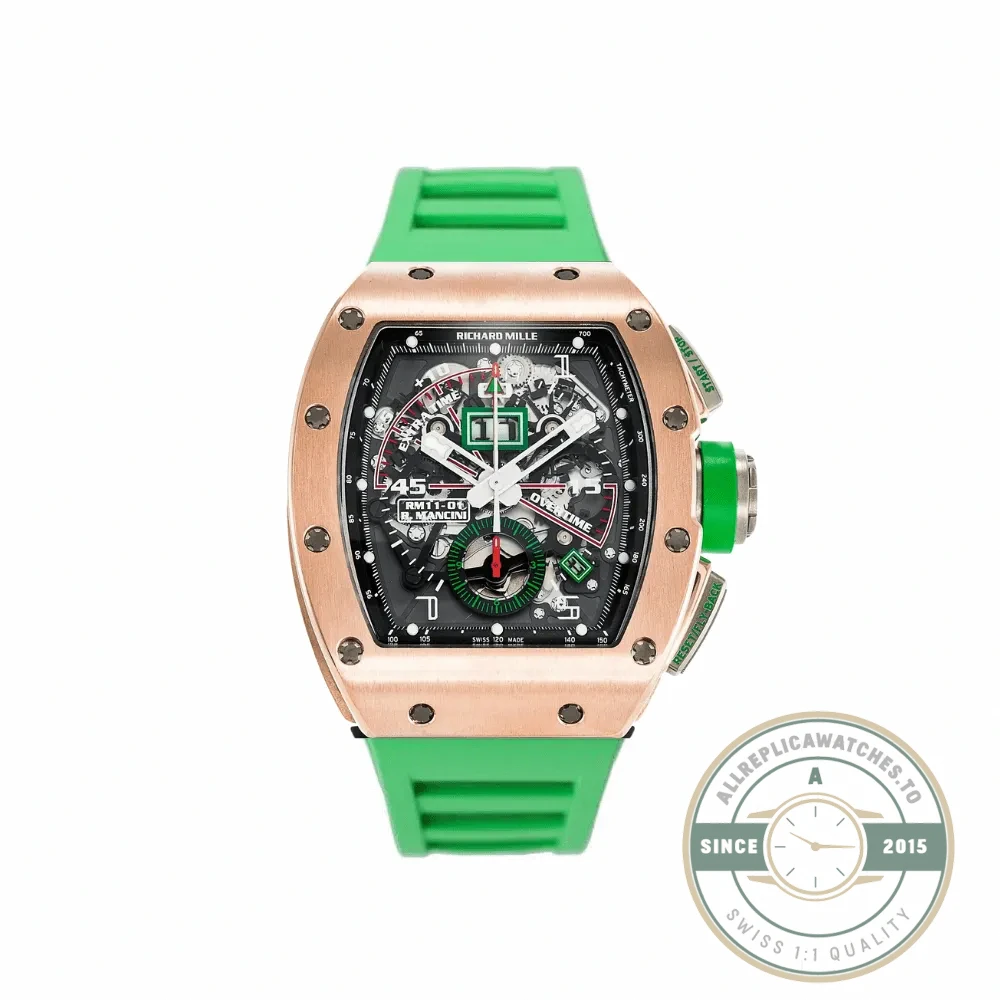 Superclone Richard Mille 011-01 Robert Mancini Chronograph Flyback Rose Gold - Factory Super Clone Watch