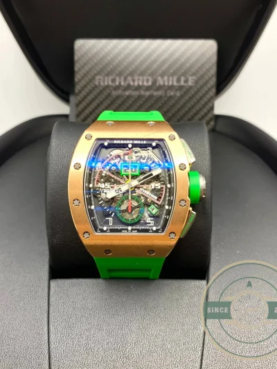 Superclone Richard Mille 011-01 Robert Mancini Chronograph Flyback Rose Gold - High-Grade Replica Watch