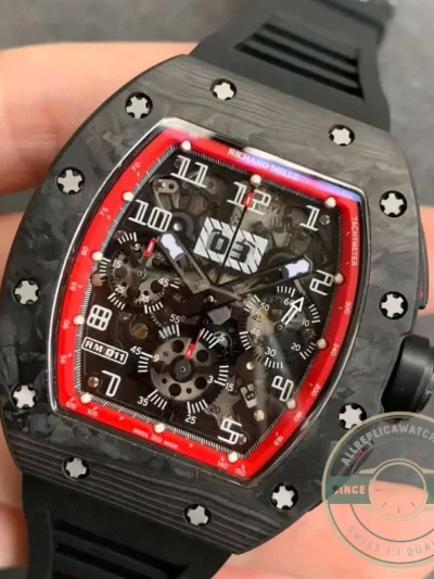 Superclone Richard Mille 011-03 Carbon Fiber Case - Swiss-Made Clone Watch