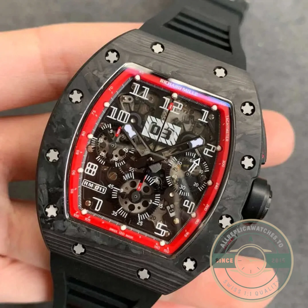 Superclone Richard Mille 011-03 Carbon Fiber Case - Swiss-Made Clone Watch