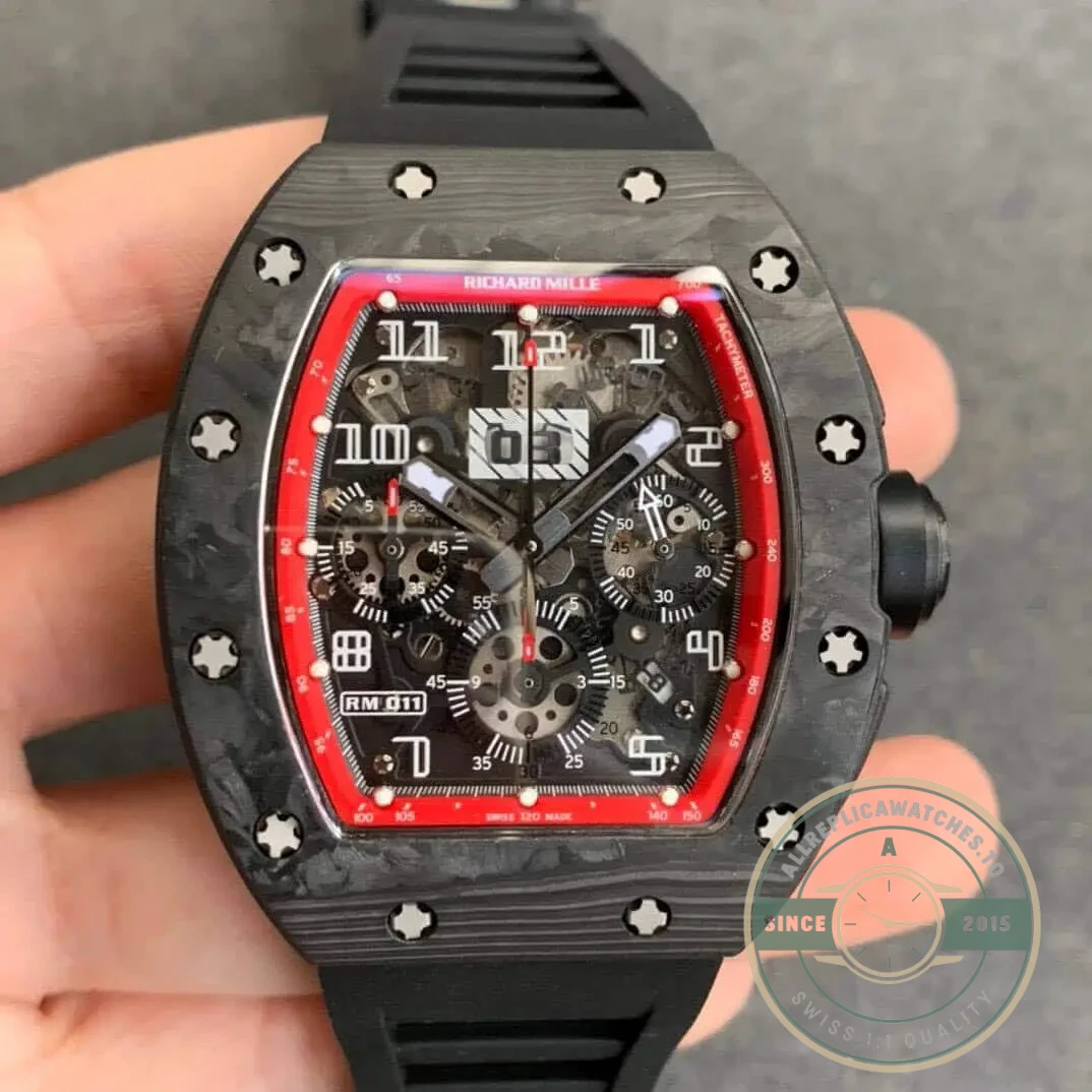 Superclone Richard Mille 011-03 Carbon Fiber Case - Affordable Super Clone Watch