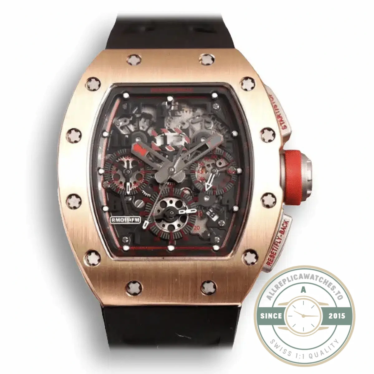 Superclone Richard Mille 011-03 Flyback Rose Gold - Affordable Super Clone Watch