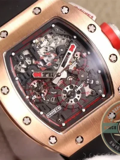 Superclone Richard Mille 011-03 Flyback Rose Gold - Swiss Movement Replica Watch