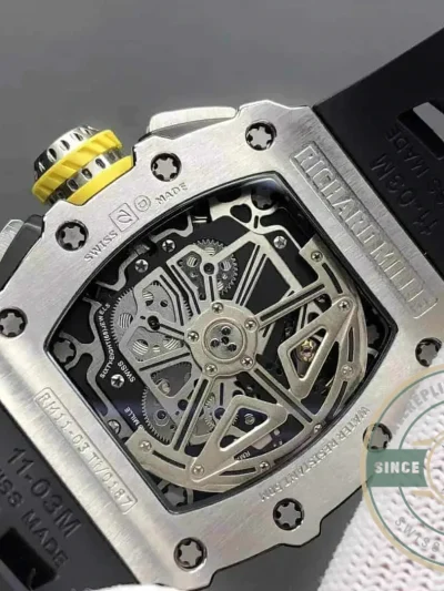 Superclone Richard Mille 011-03 Titanium Case Rubber Strap - Premium Super Clone Watch