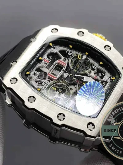 Superclone Richard Mille 011-03 Titanium Case Rubber Strap - Top-Tier Swiss Replica Watch