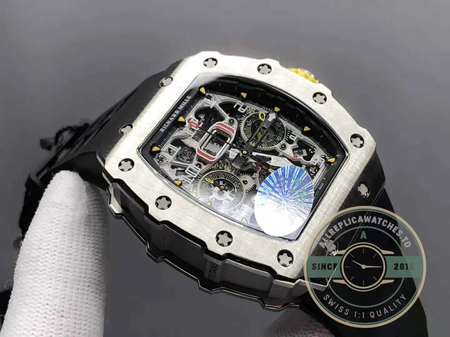Superclone Richard Mille 011-03 Titanium Case Rubber Strap - Top-Tier Swiss Replica Watch