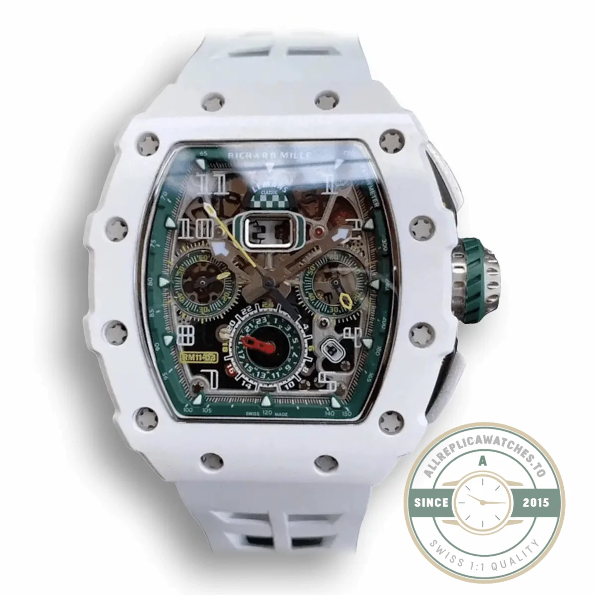 Superclone Richard Mille 011-03 White Strap - Premium Super Clone Watch