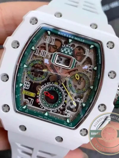 Superclone Richard Mille 011-03 White Strap - High-Grade Replica Watch