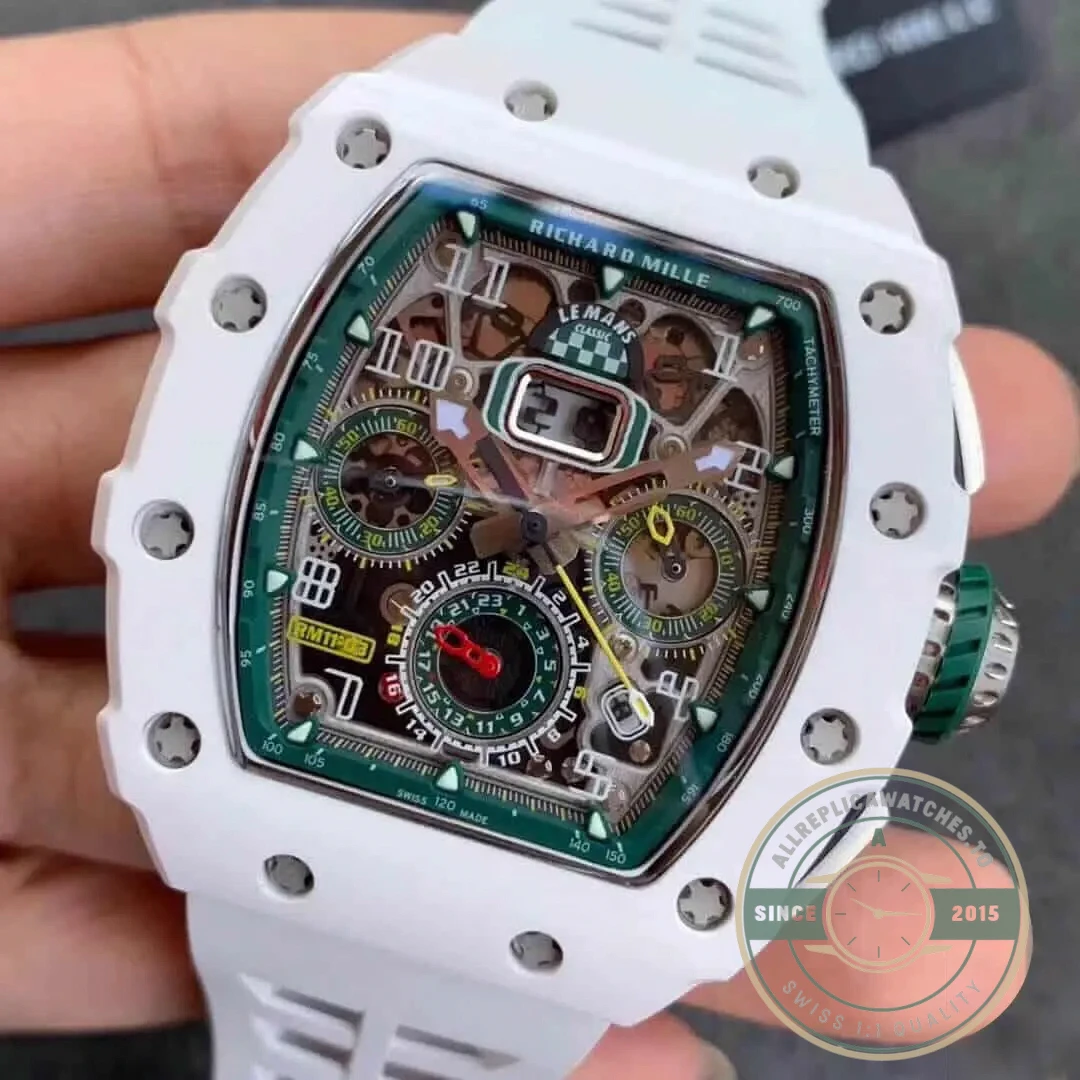 Superclone Richard Mille 011-03 White Strap - High-Grade Replica Watch