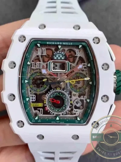 Superclone Richard Mille 011-03 White Strap - Affordable Luxury Replica Timepiece
