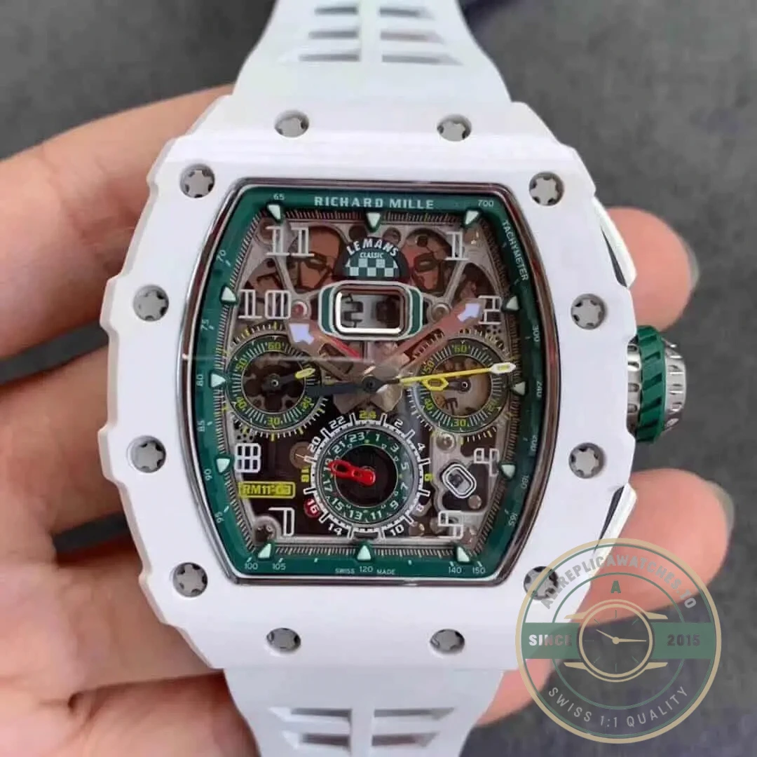 Superclone Richard Mille 011-03 White Strap - Affordable Luxury Replica Timepiece