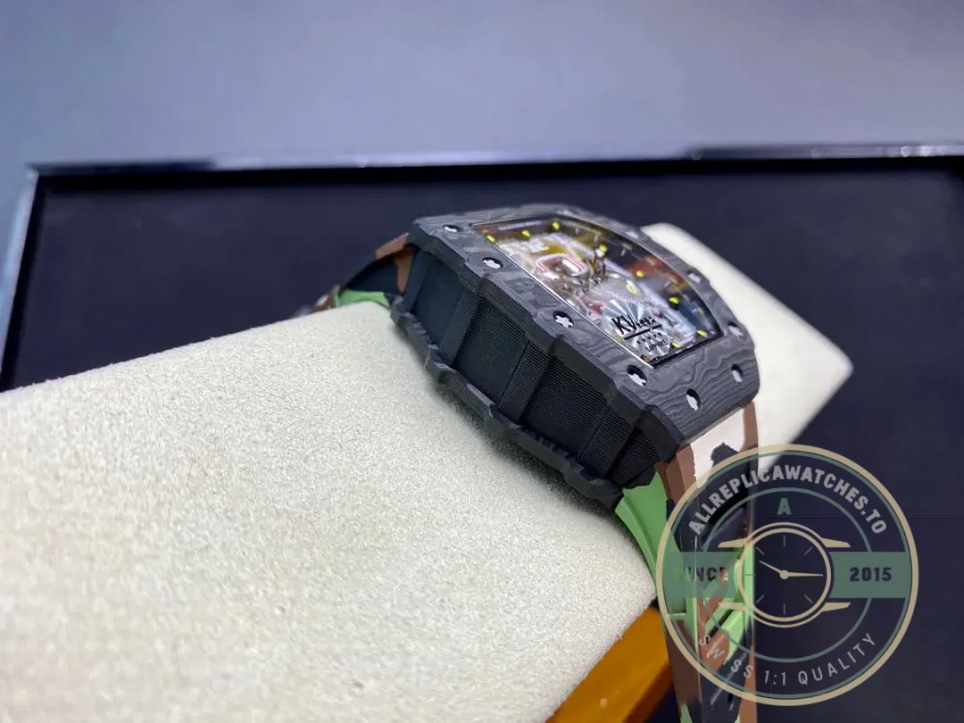 Superclone Richard Mille 011 Carbon Fiber Camo Strap - High-Grade Replica Watch