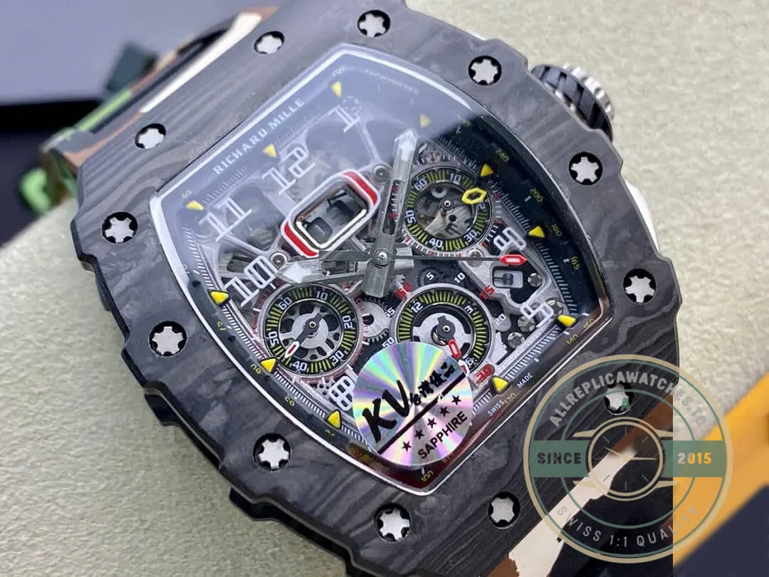 Superclone Richard Mille 011 Carbon Fiber Camo Strap - Luxury Replica Watch