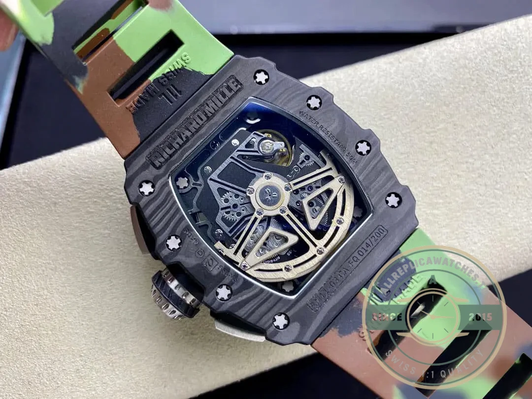Superclone Richard Mille 011 Carbon Fiber Camo Strap - Luxury Replica Watch