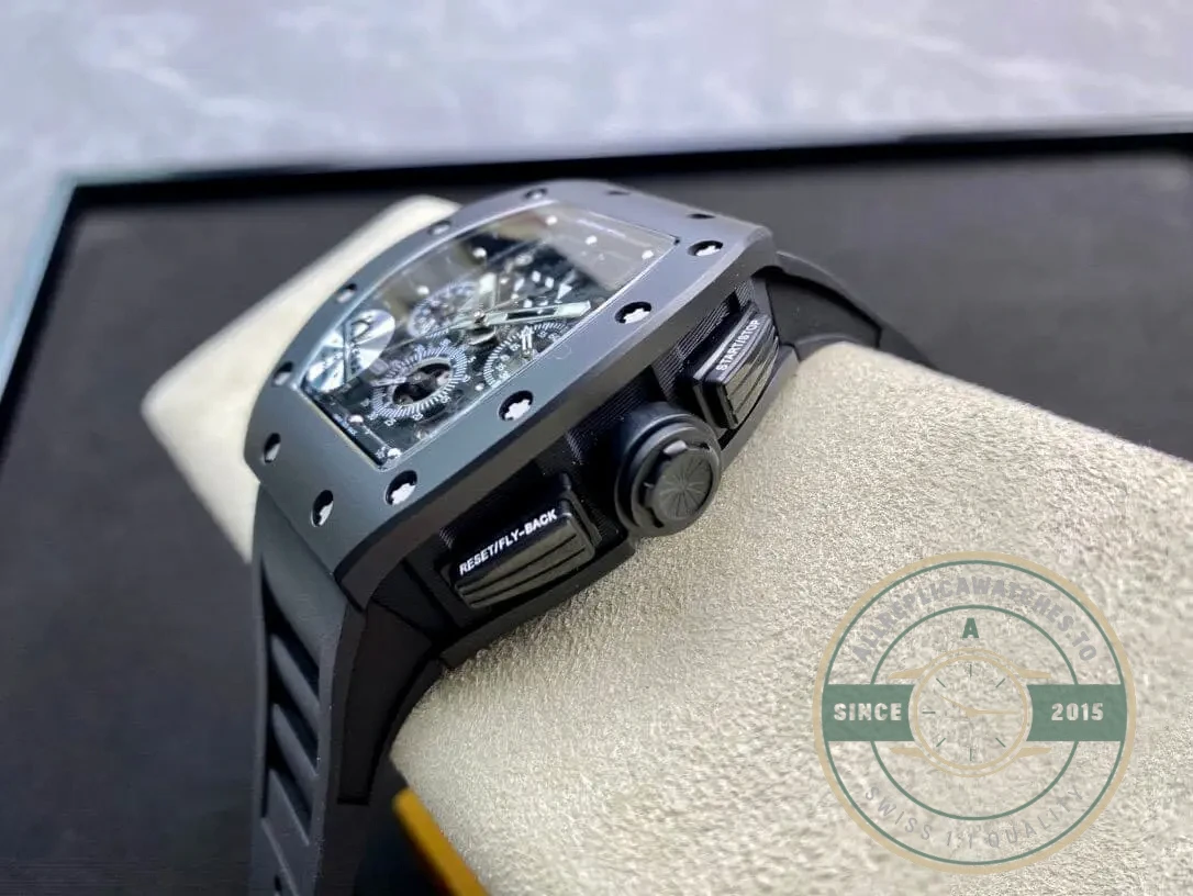 Superclone Richard Mille 011 Ceramic Black Case - Top-Tier Swiss Replica Watch